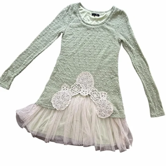 Anthropologie sage green mini dress Size Small - Picture 4 of 10